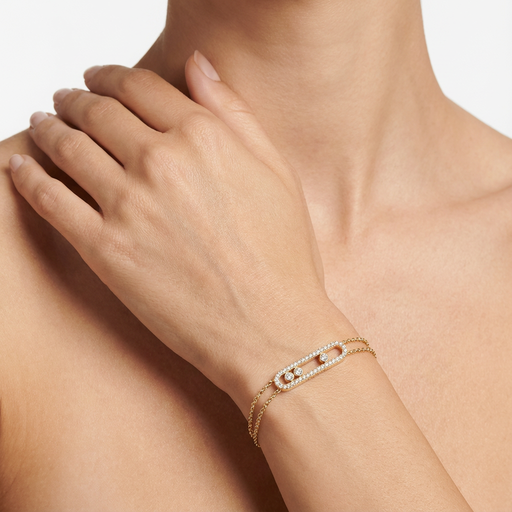 Silk Twin Pavé Bileklik (İthal Model)