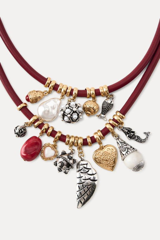 Sangria Gleam Double Kolye - MuffGem