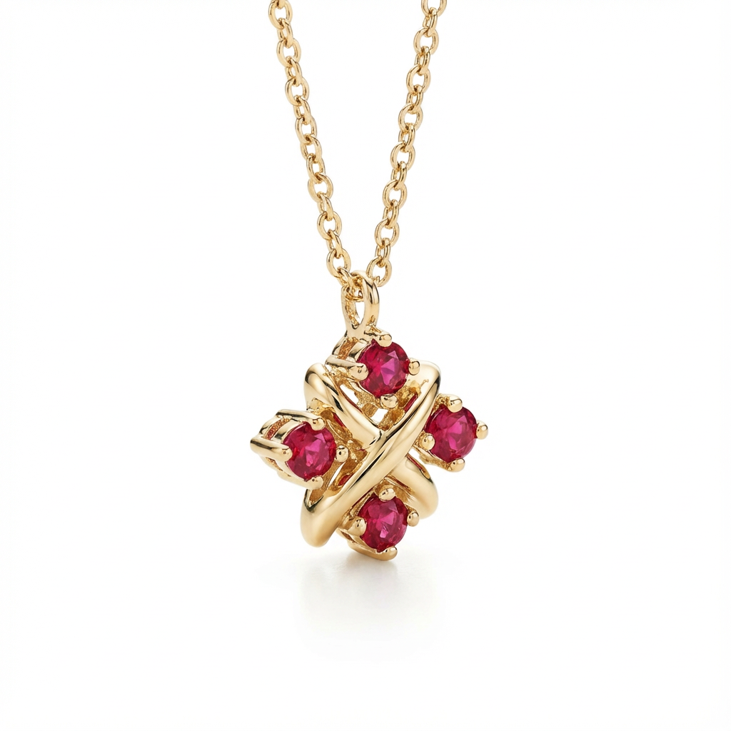 Ruby Fleur Necklace (Imported Boxed Model)
