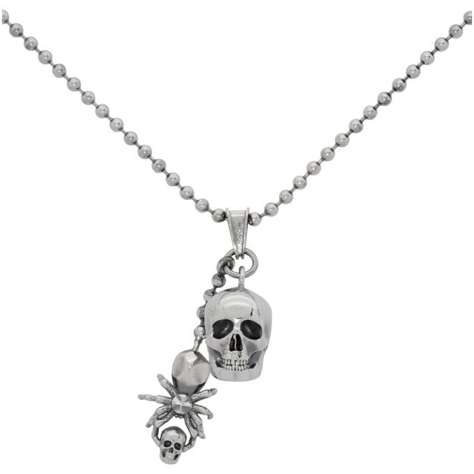 Skull & Spider Necklace (Imported, Boxed Model)