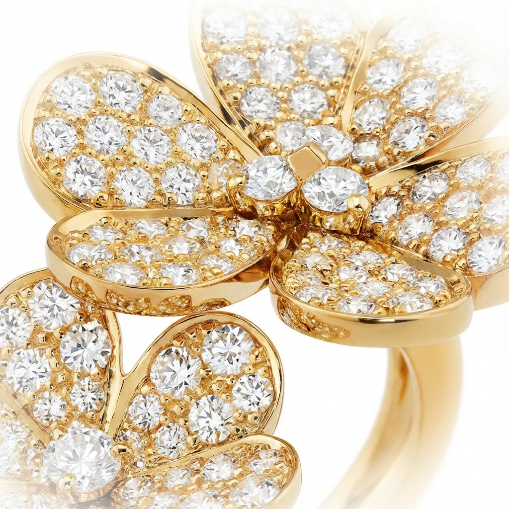 VCA Mirrored Yüzük (İthal Kutulu Model)