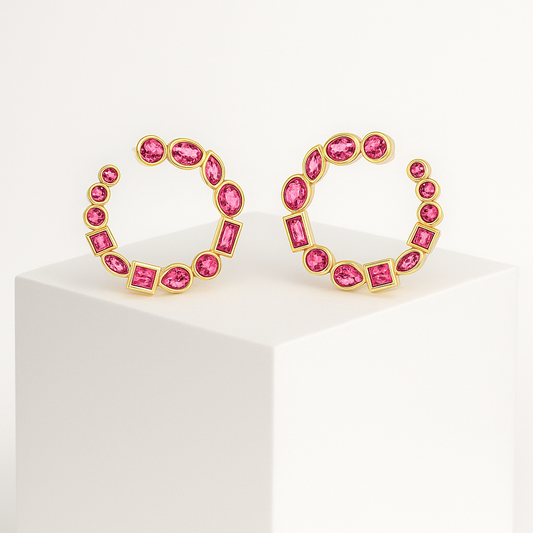 Fuchsia Orbit Earring