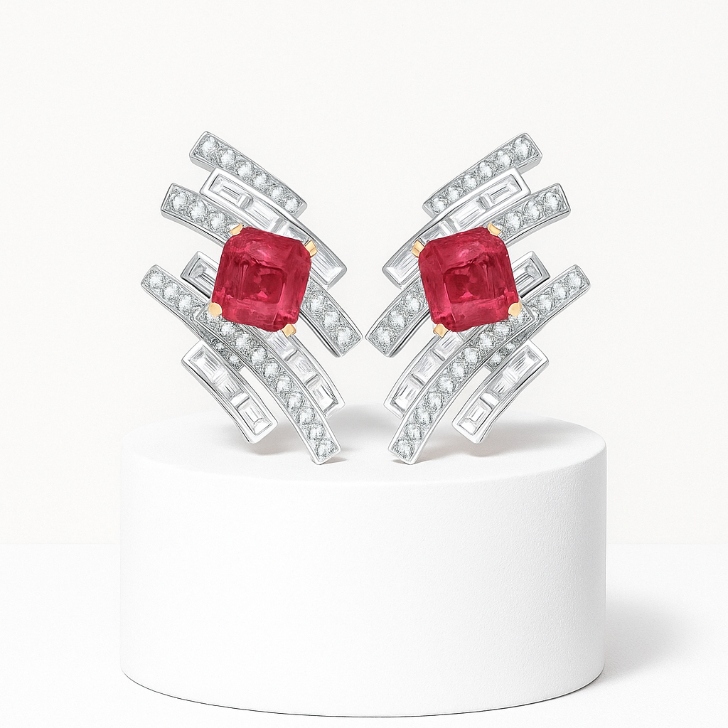 Ruby Crescendo Küpe