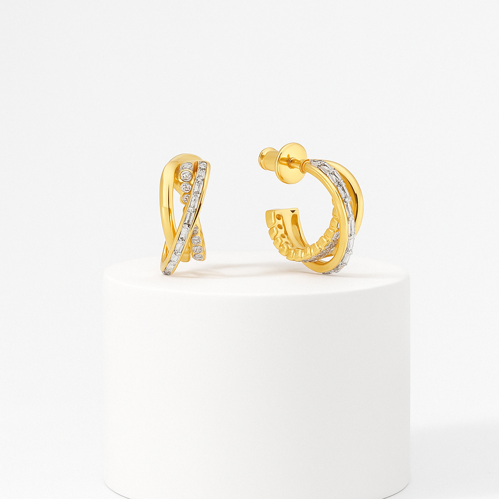 Серьга крест-накрест