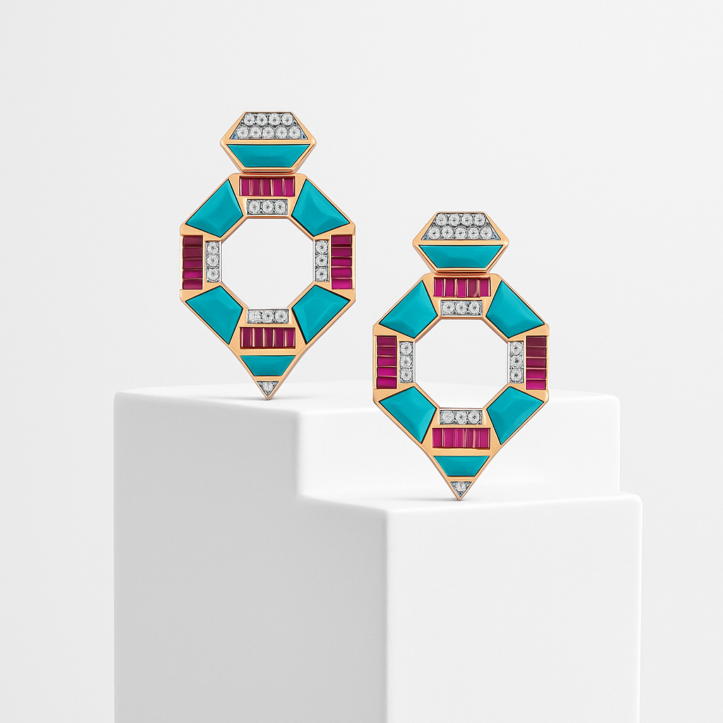 Серьги Riot в стиле ар-деко