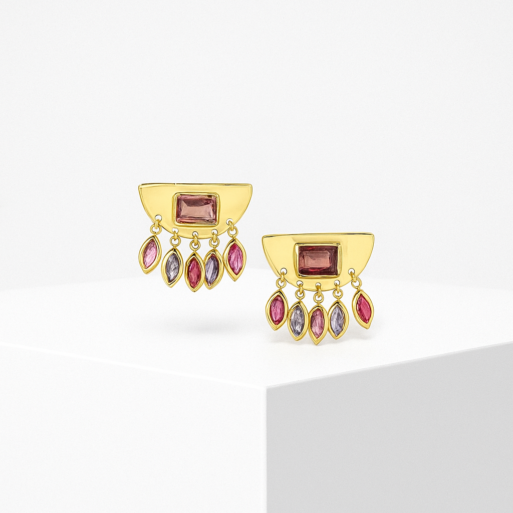 Ацтекские каскадные серьги