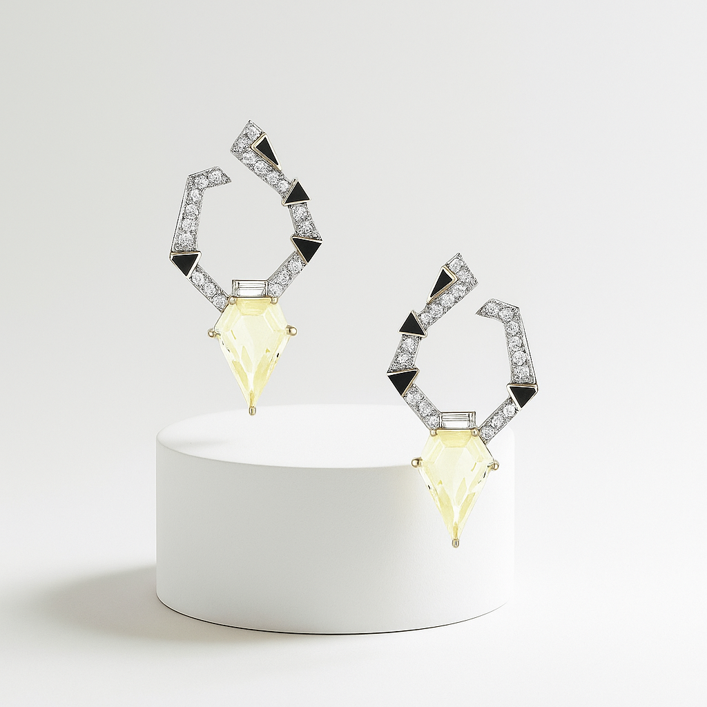 Золотая круглая серьга