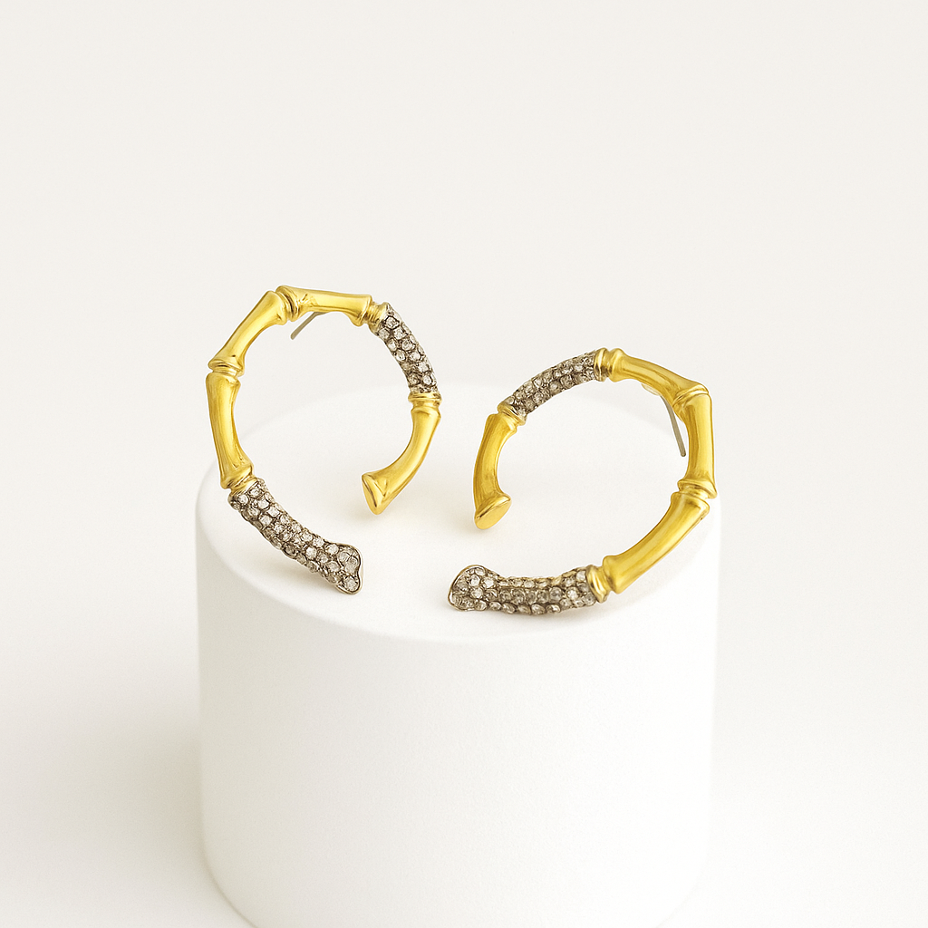 Позолоченные серьги-шипы