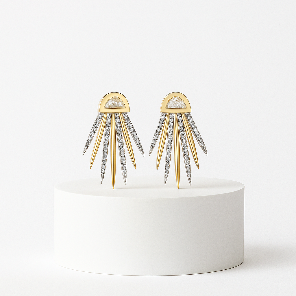 Moonlight Half Moon Earring