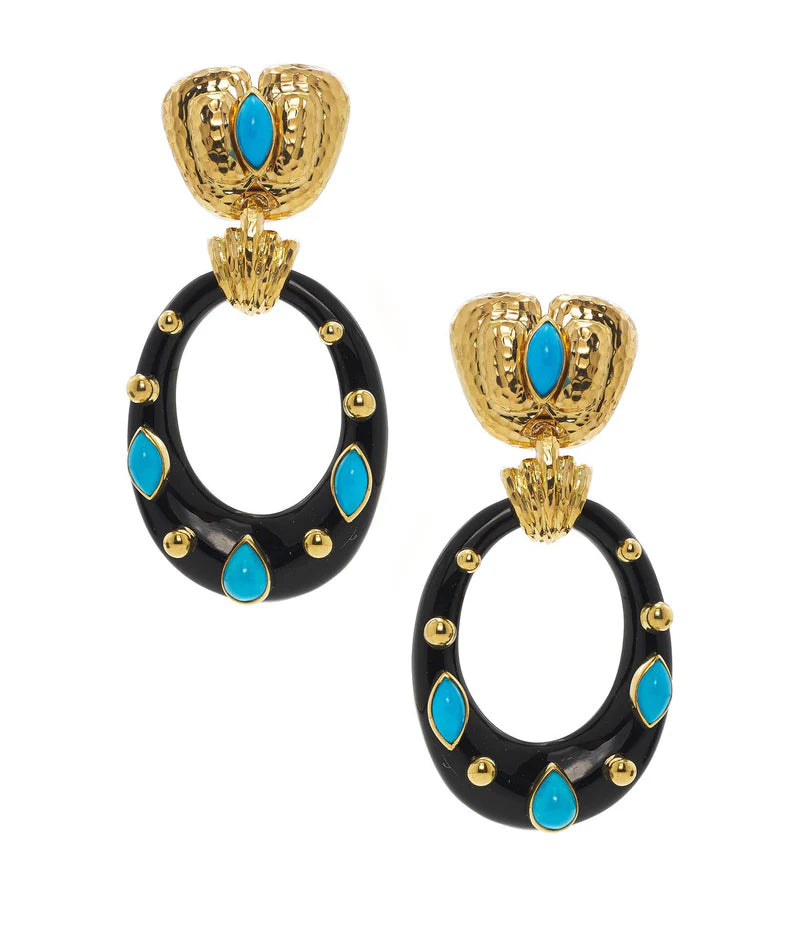 Cléopâtre Bleu Küpe - MuffGem