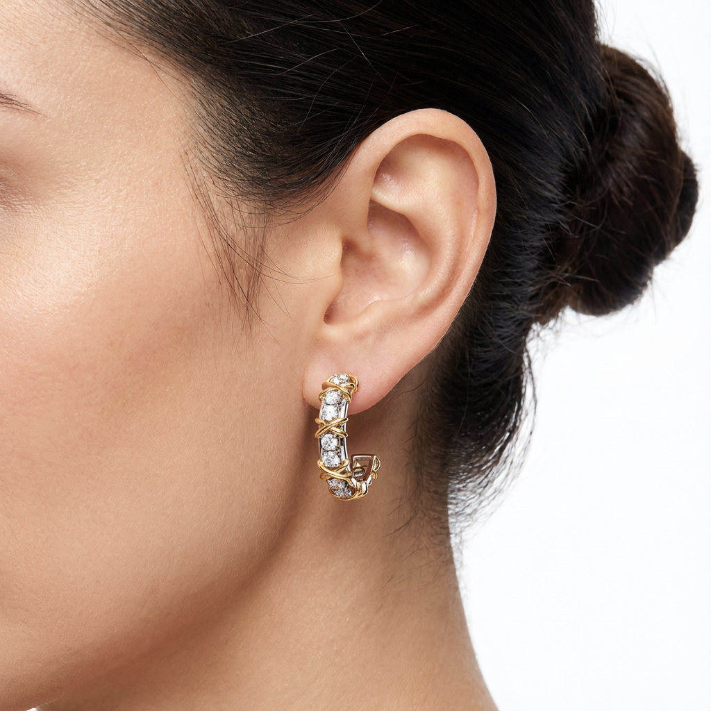 Cross Xo Küpe (İthal Kutulu Model)