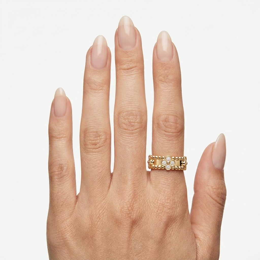 VCA Clover Dot Yüzük (İthal Kutulu Model)