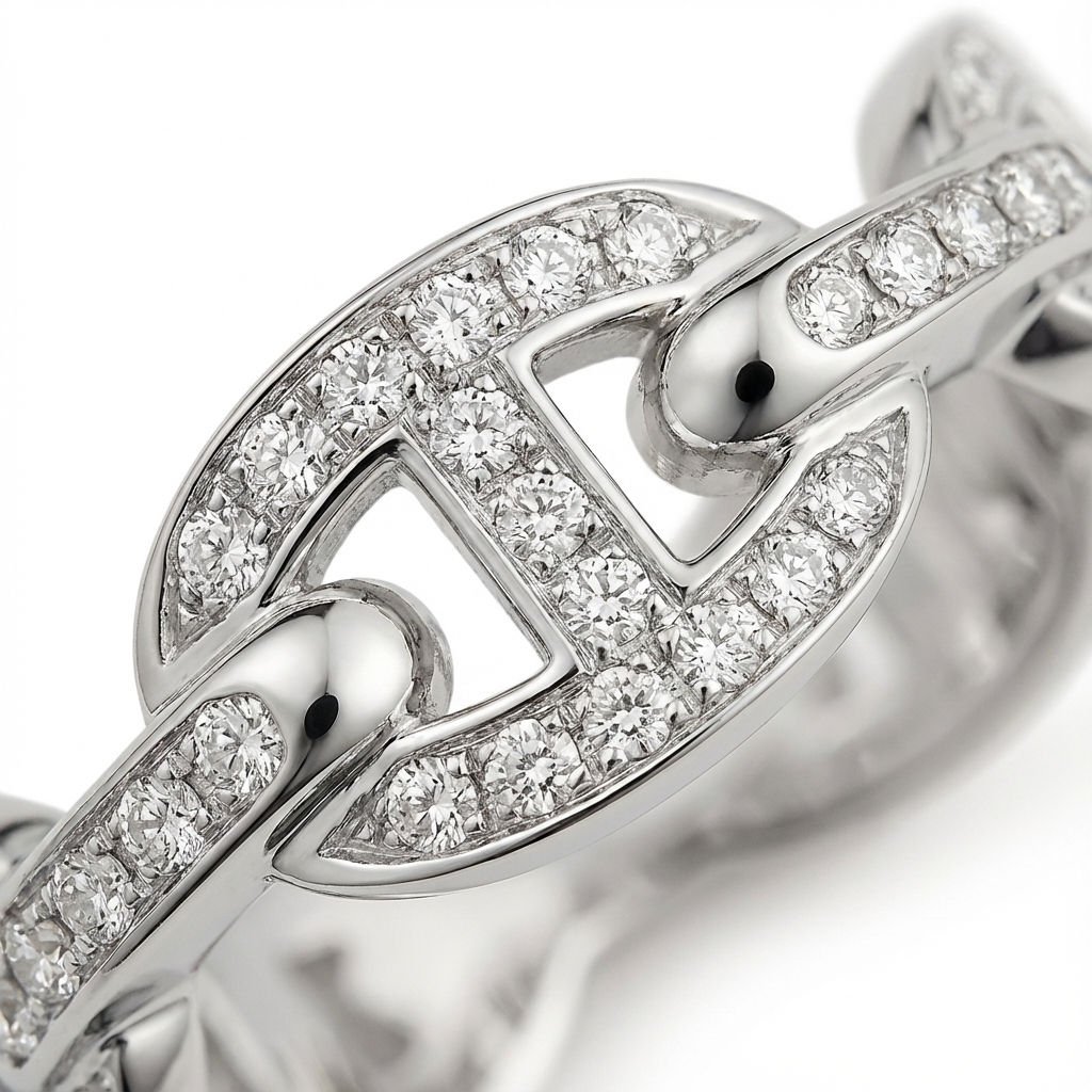 Кольцо с цепочкой (импортная модель в коробке)