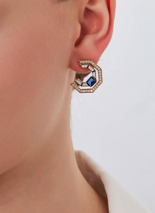 Sapphire Arc Küpe - MuffGem