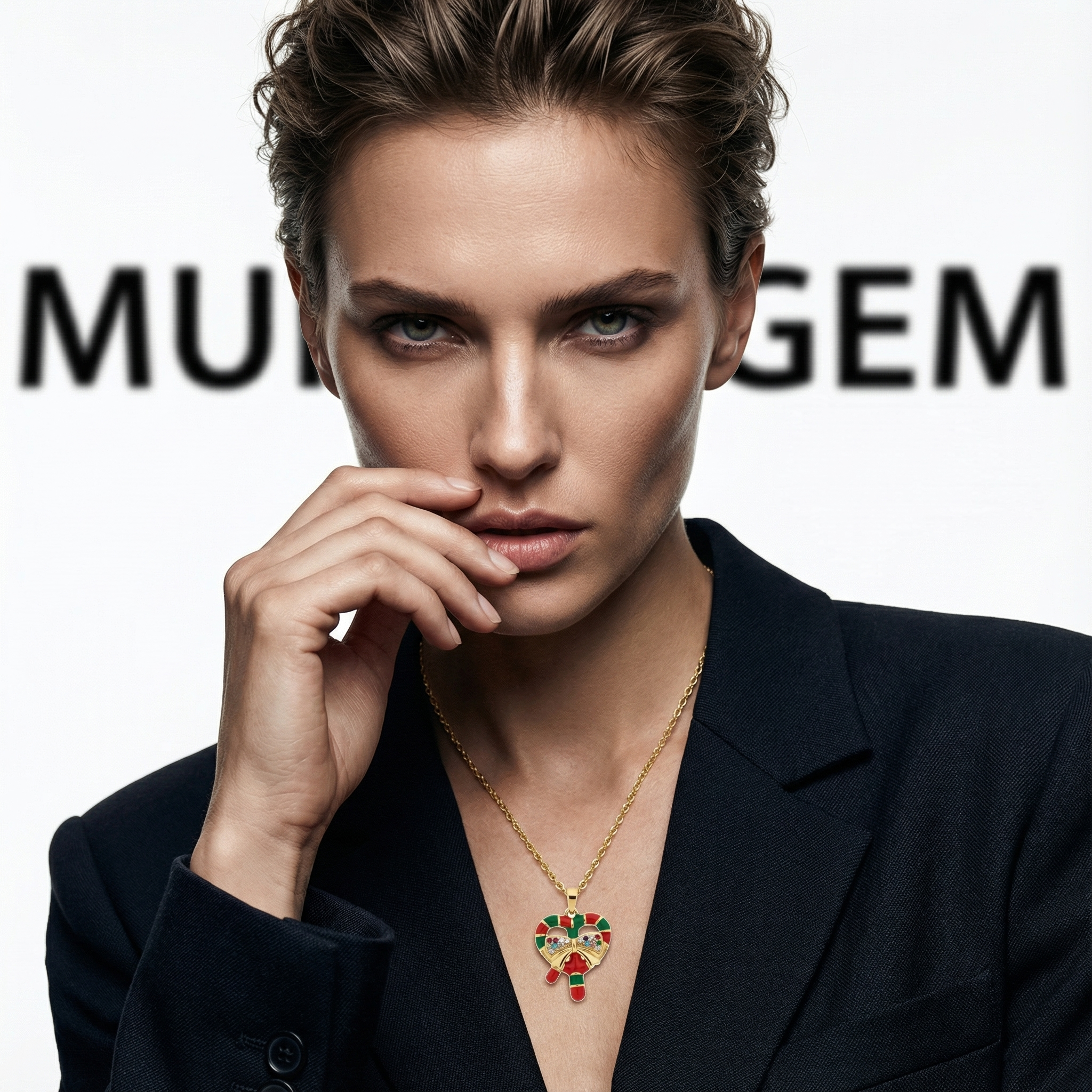 Mistletoe Pretzel Necklace