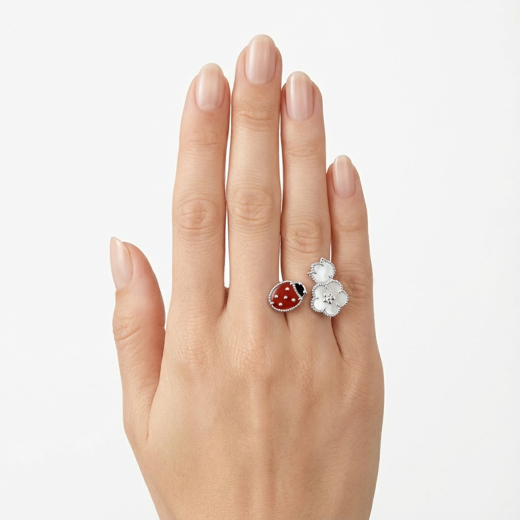 VCA Beetle Yüzük (İthal Kutulu Model)