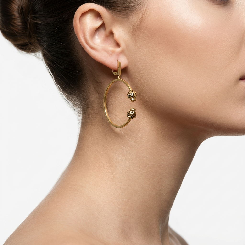 Серьги «Полая кость» (импортная модель в коробке)