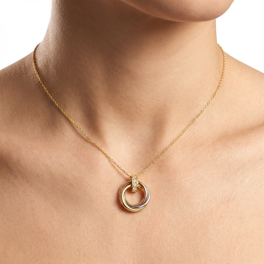 Trinity Circle Kolye (İthal Kutulu Model)