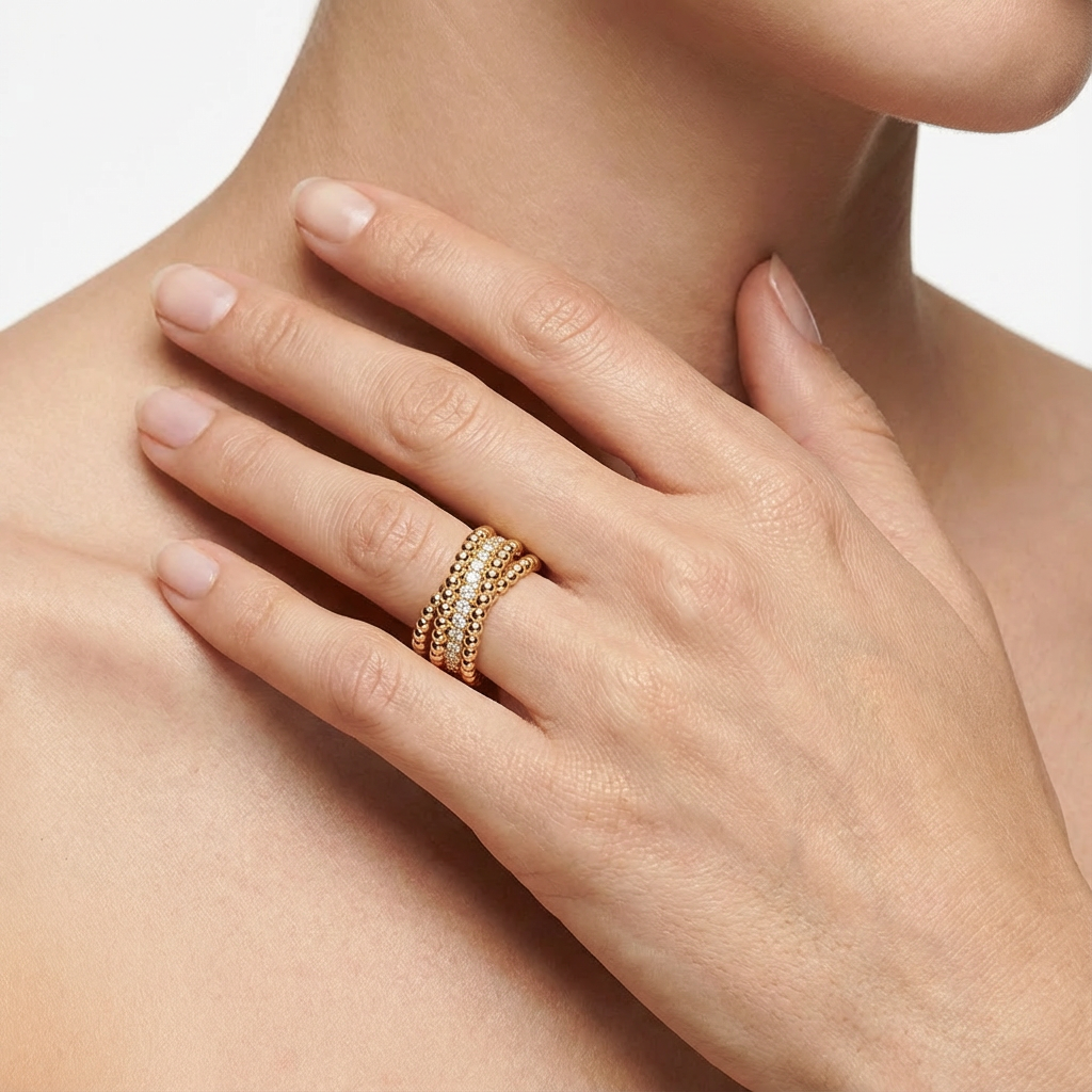 VCA Stack Yüzük (İthal Kutulu Model)