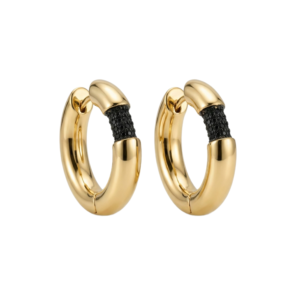 Obsidian Loop Earrings