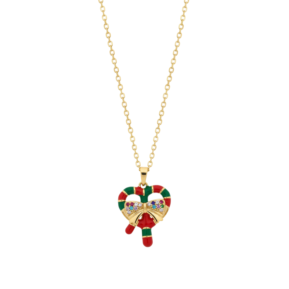 Mistletoe Pretzel Necklace