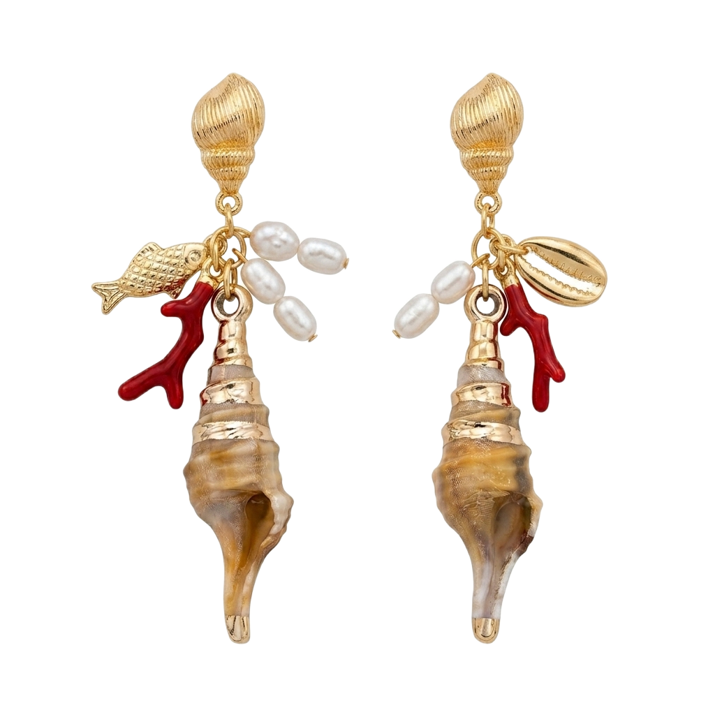 Natural Conch Küpe
