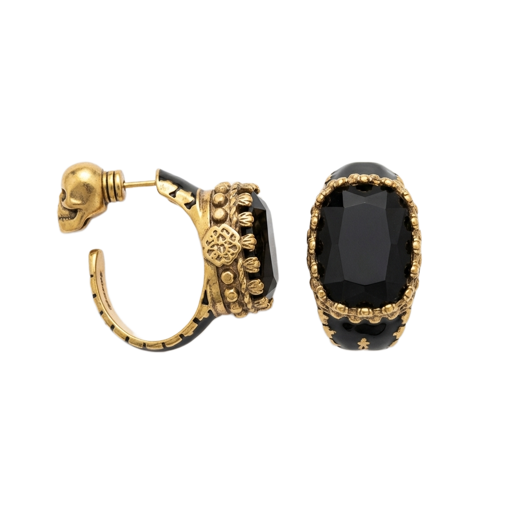 Серьги «Темный оракул» (импортные, в коробке)