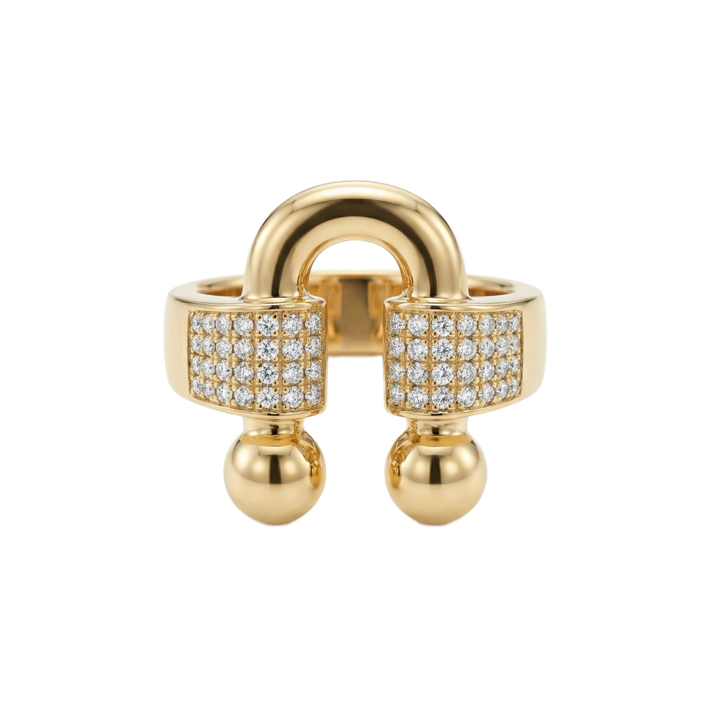 Pavé Pillar Vault Yüzük