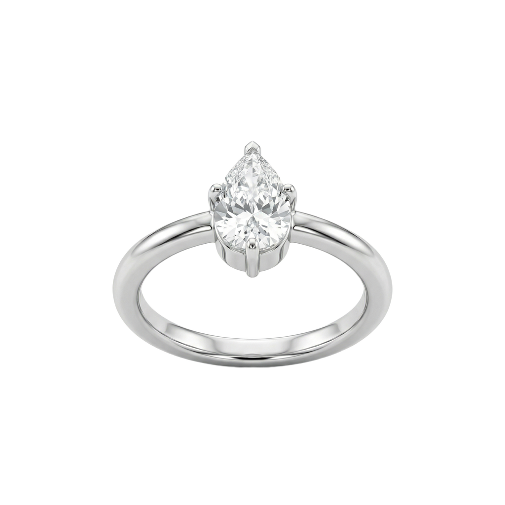 Lumina Tear Solitaire Ring