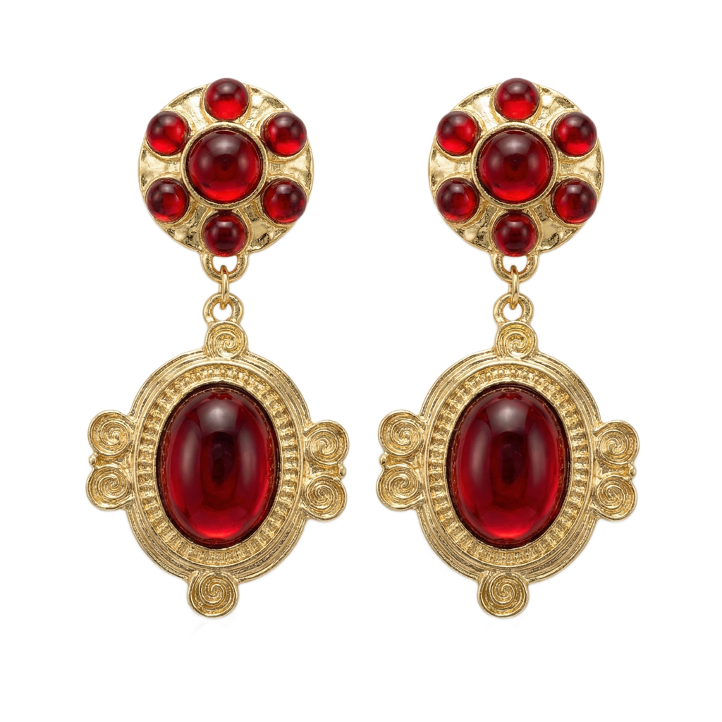 Baroque Crimson Küpe