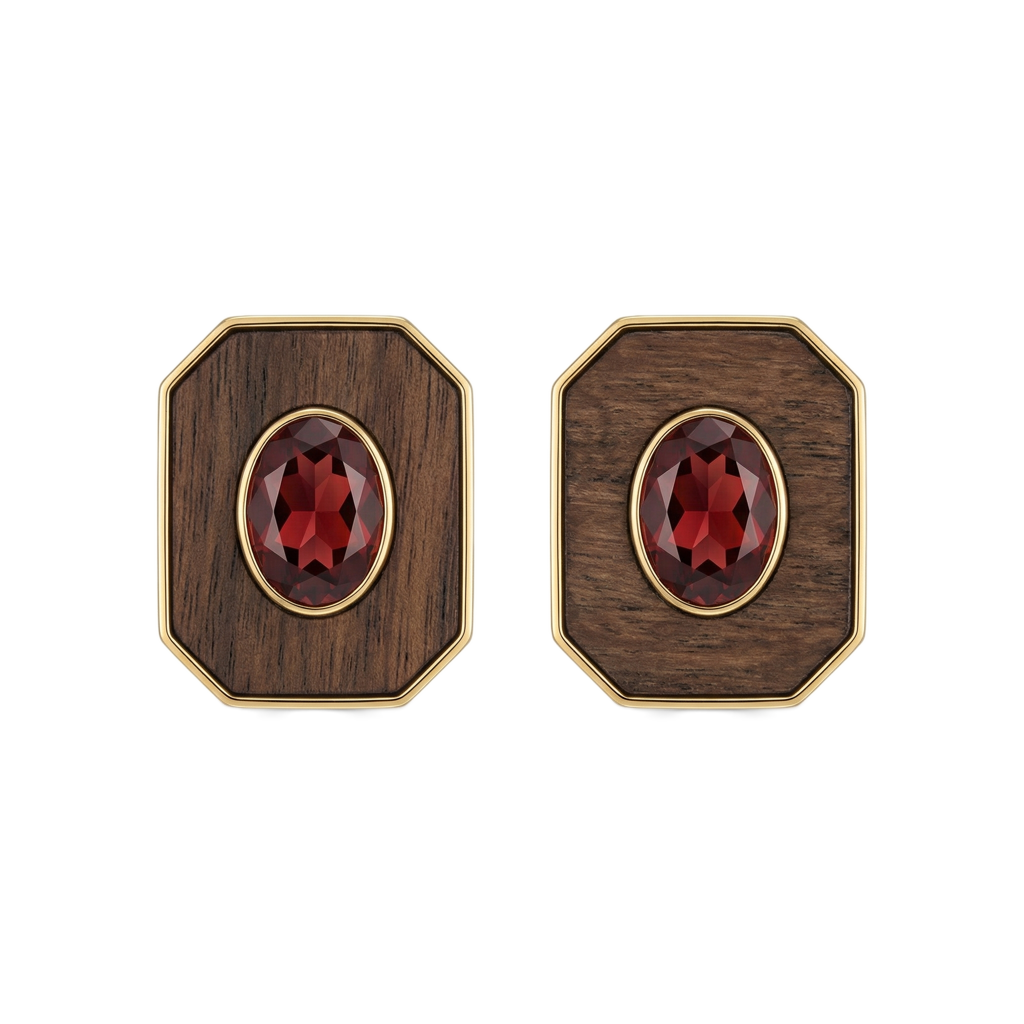 Garnet Wood Küpe