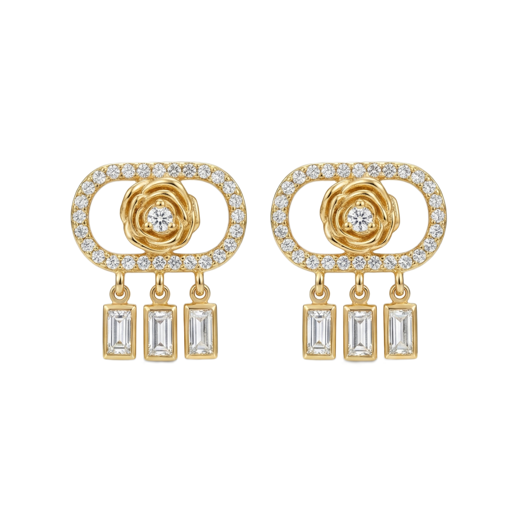 Petal Radiance Küpe (İthal Model)