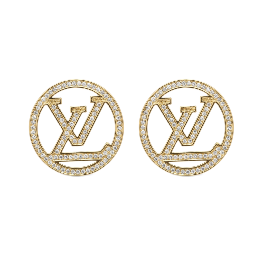 Circle Monogram Küpe (İthal Model)