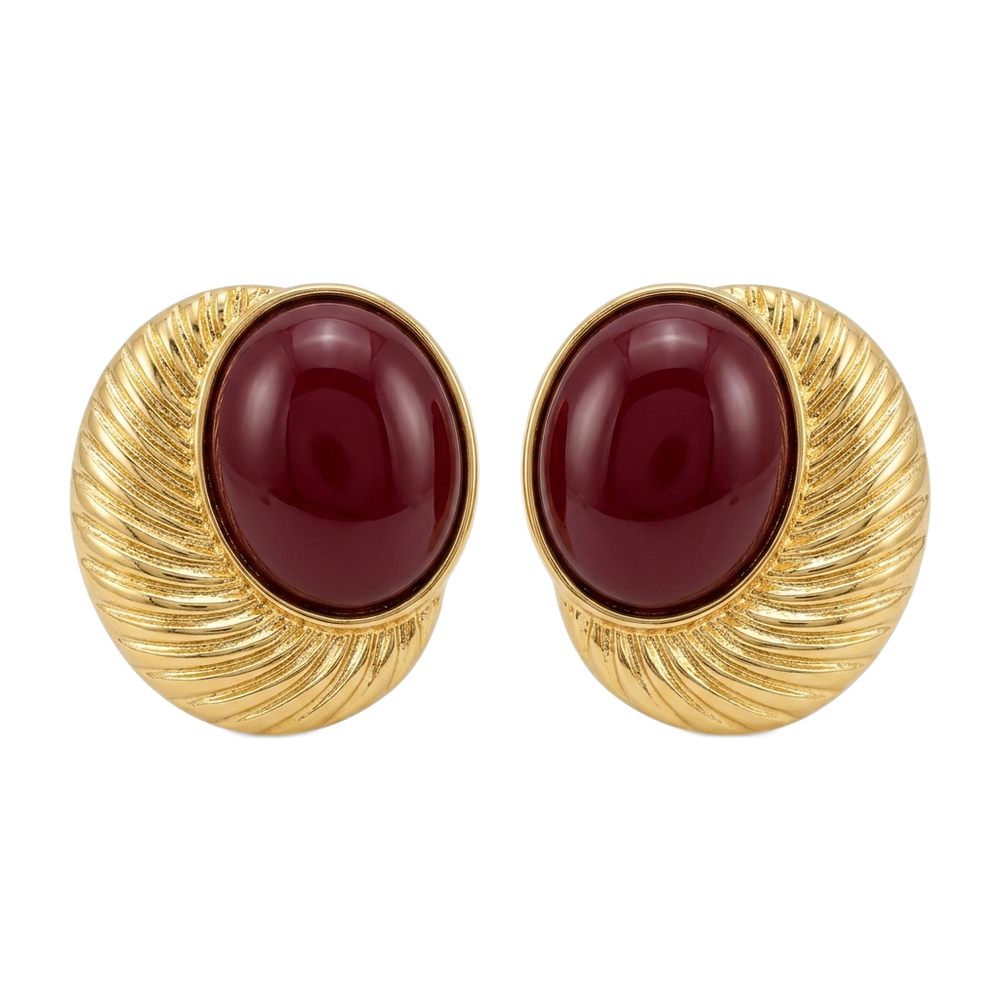 Burgundy Swirl Küpe