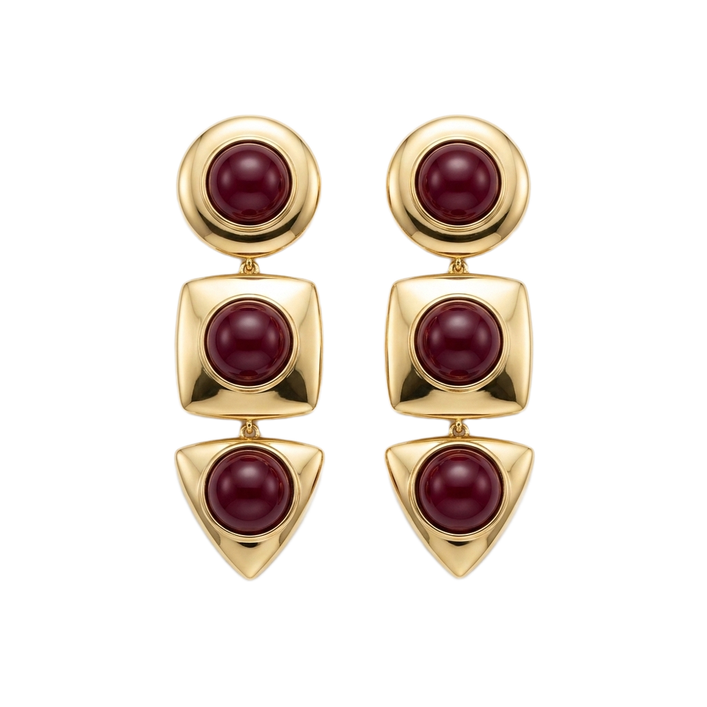 Trio Form Pearl Küpe