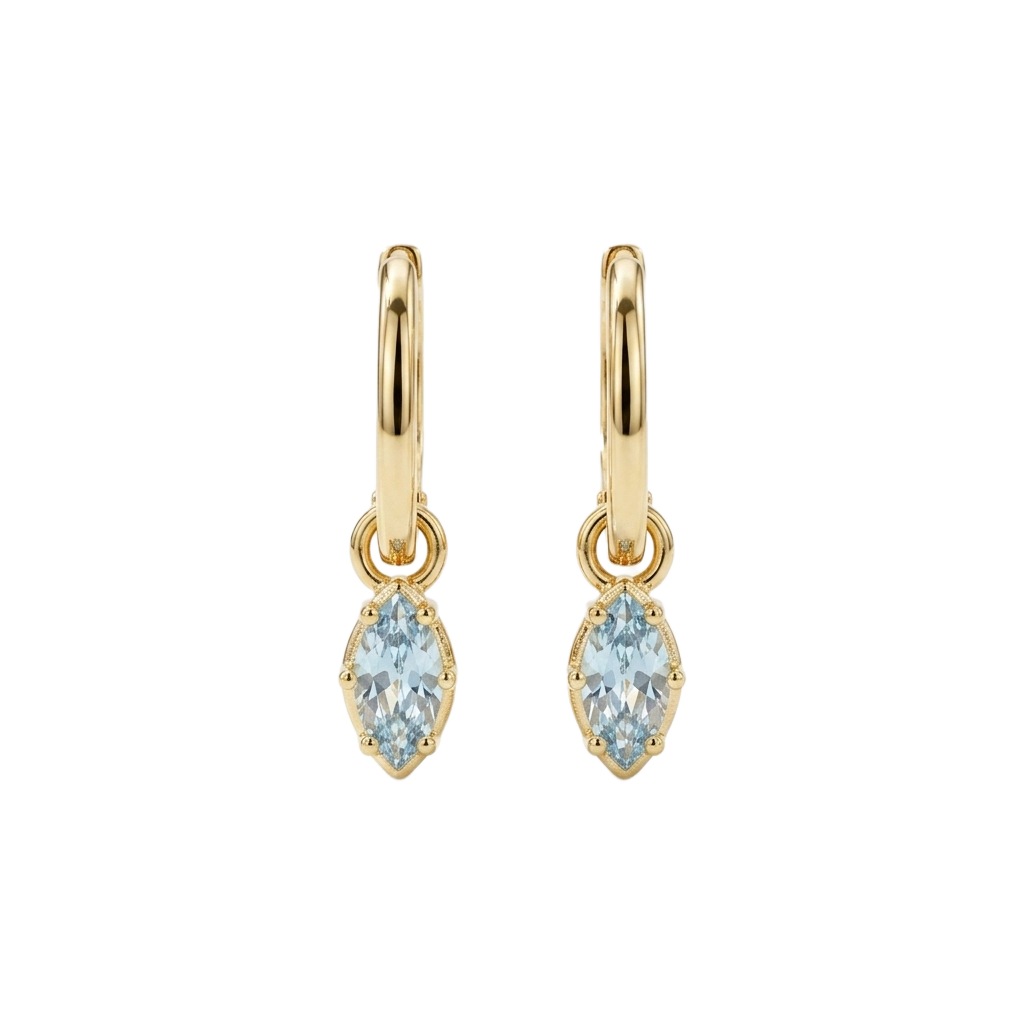 Marquise Aquamarine Küpe