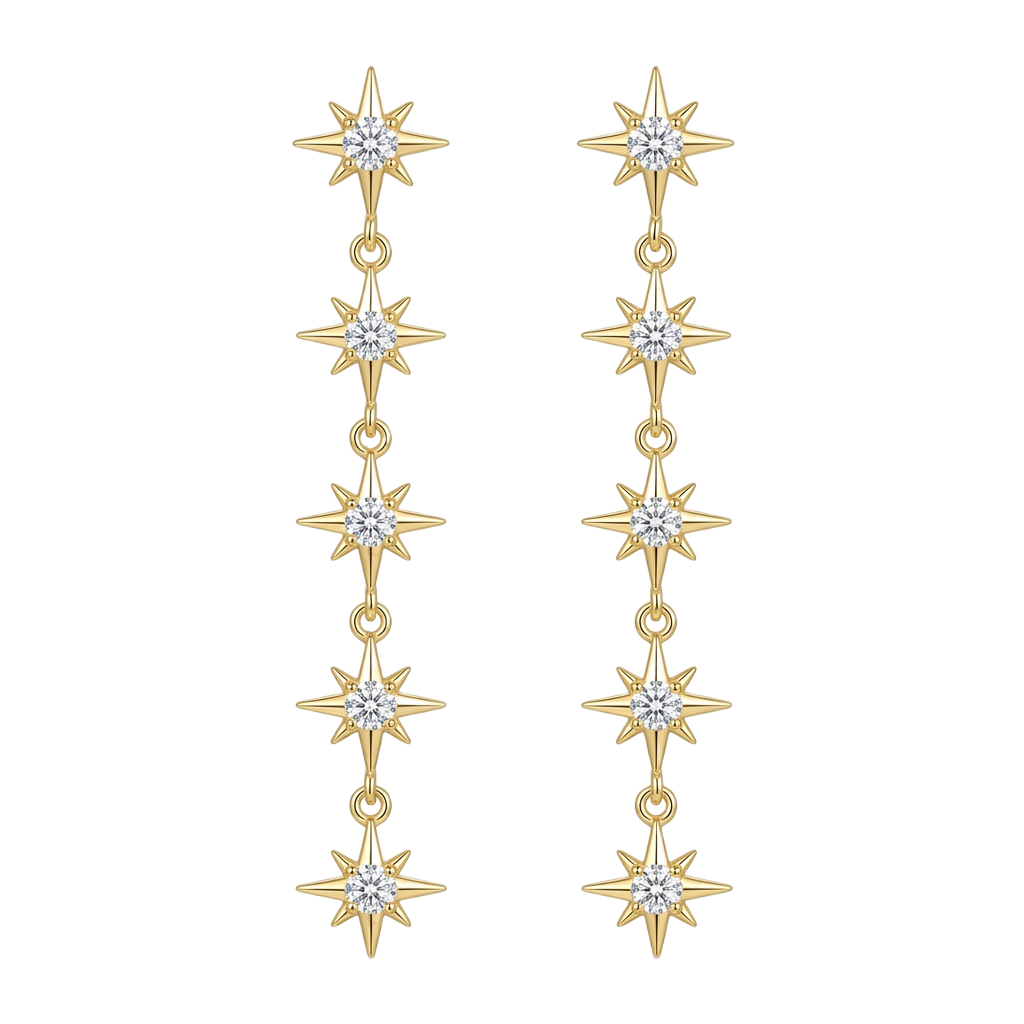 Cascading North Star Küpe