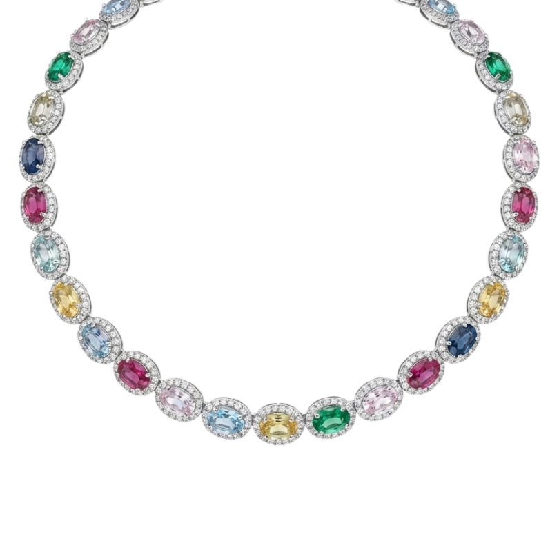 Prismatic Multi-Gemstone Kolye