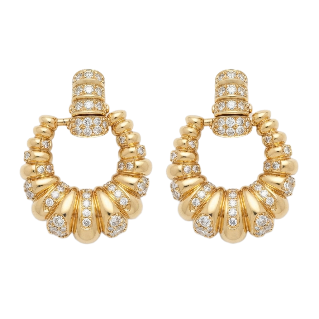 Sculpted Fluted Küpe