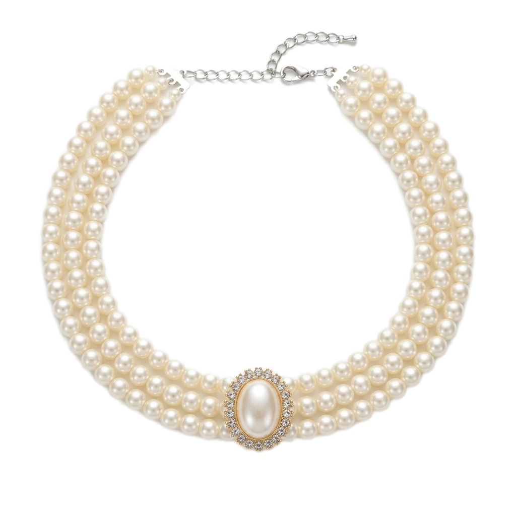 Gilded Cabochon Kolye