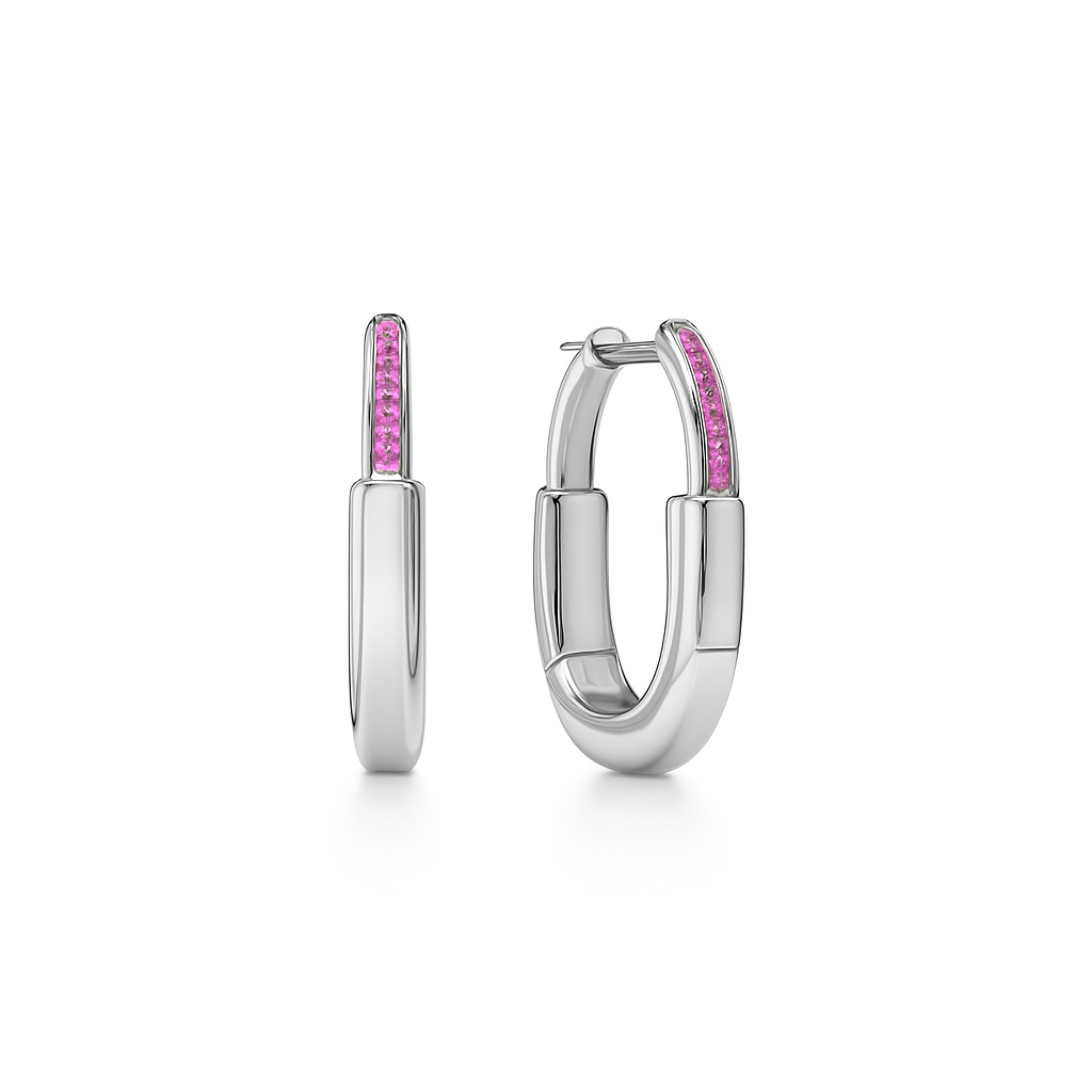 Rosé Halo Küpe (İthal Kutulu Model)