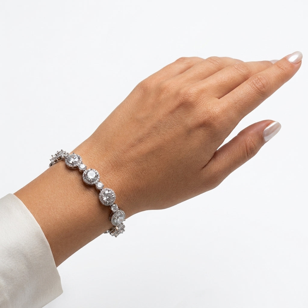 Round Crystal Bileklik