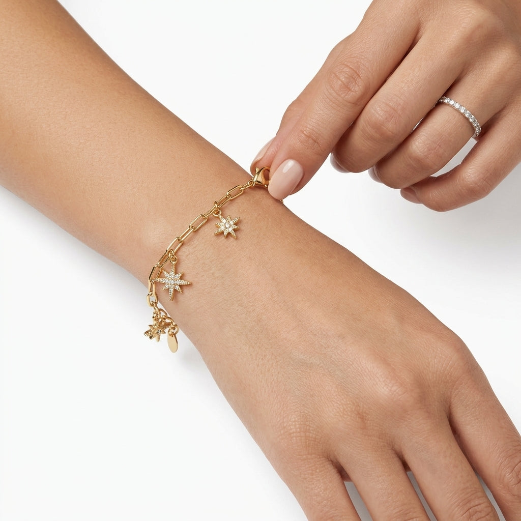 North Star Paperclip Bileklik