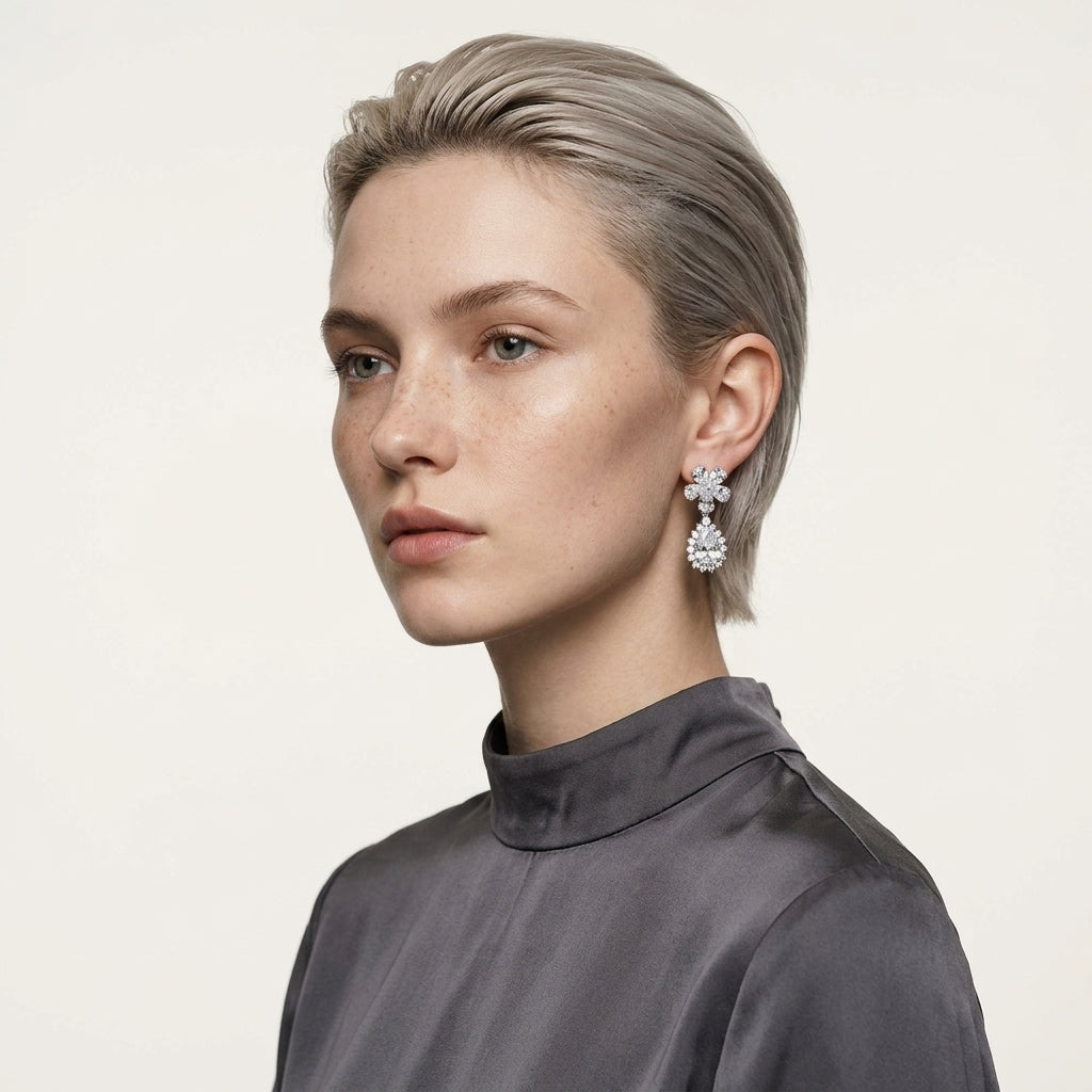 Floral Pear Küpe