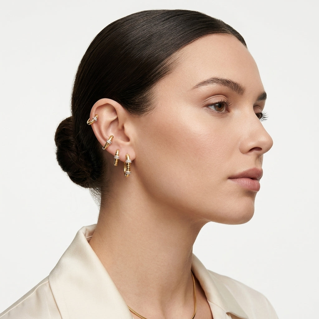 Ethereal Bamboo Küpe Set