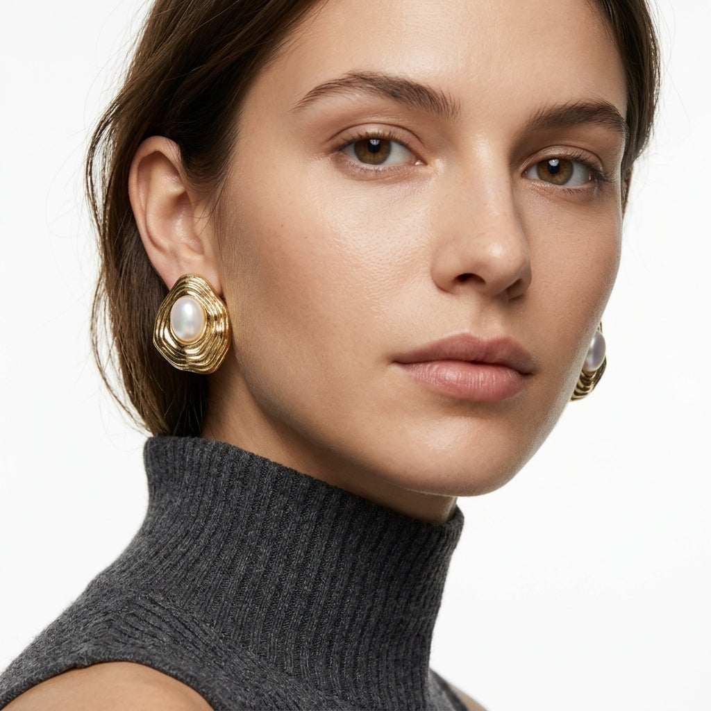 Ripple Pearl Küpe
