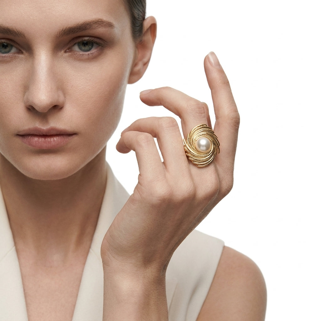 Vortex Pearl Dome Yüzük