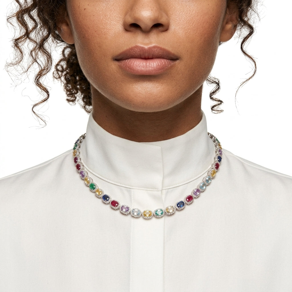 Prismatic Multi-Gemstone Kolye
