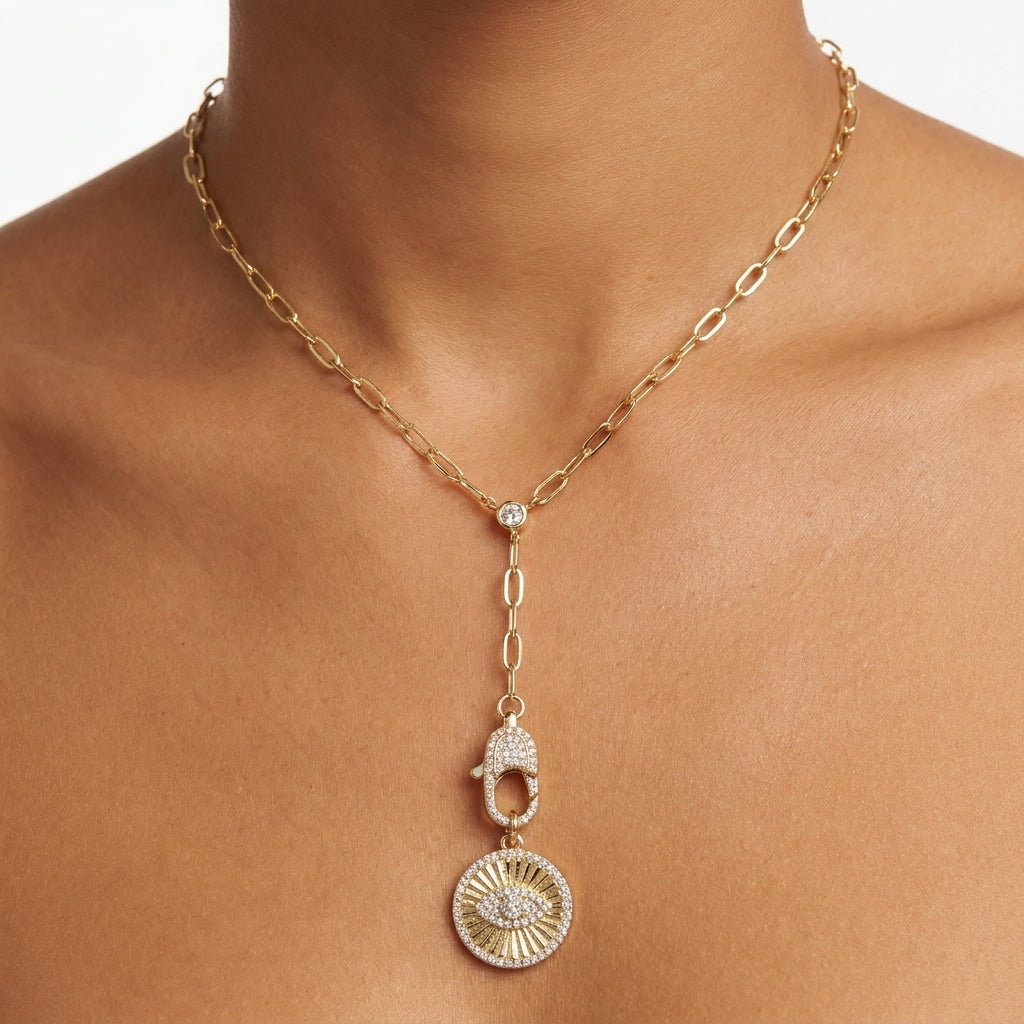 Sunburst Talisman Lariat Kolye