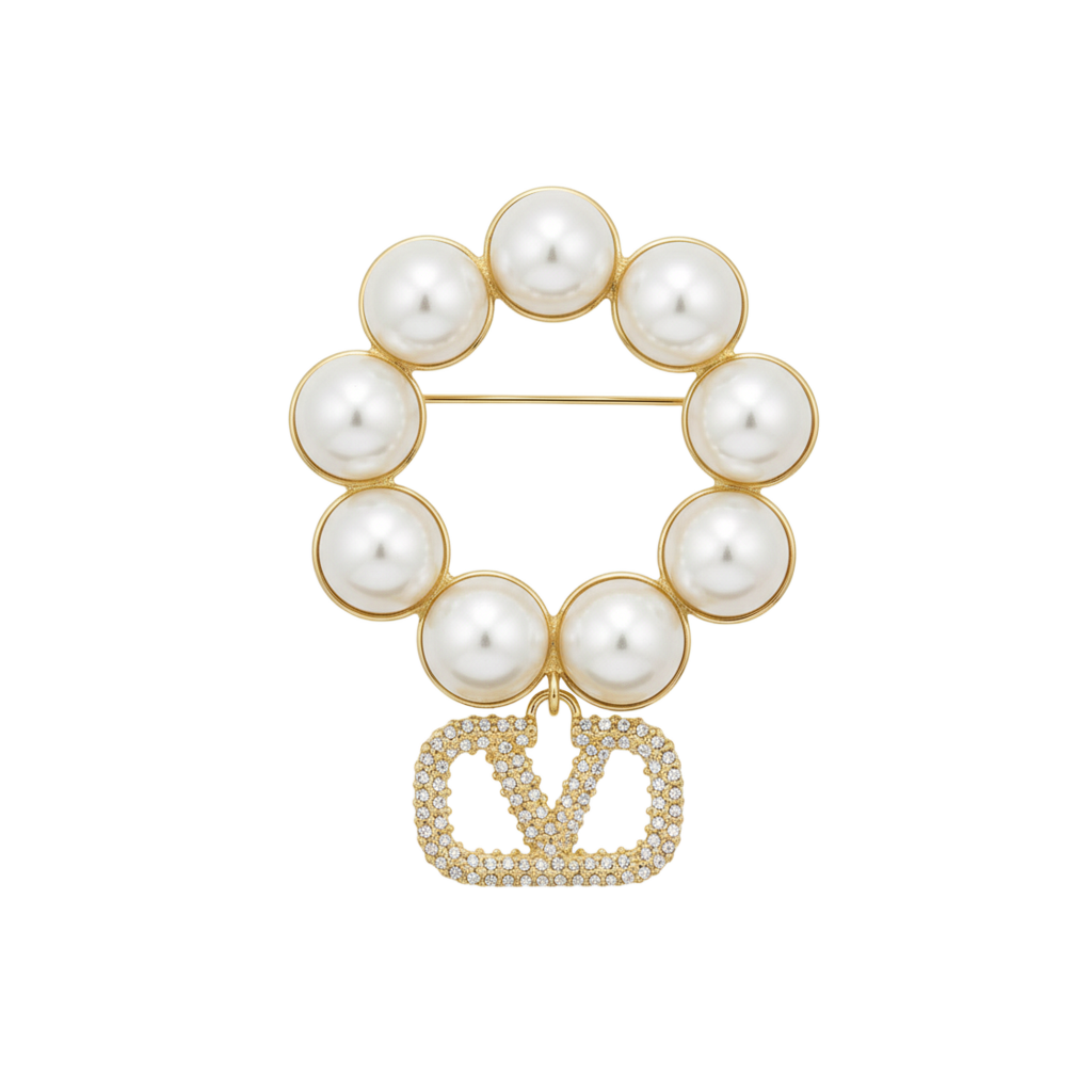 Pearl Wreath Broş (İthal Model)